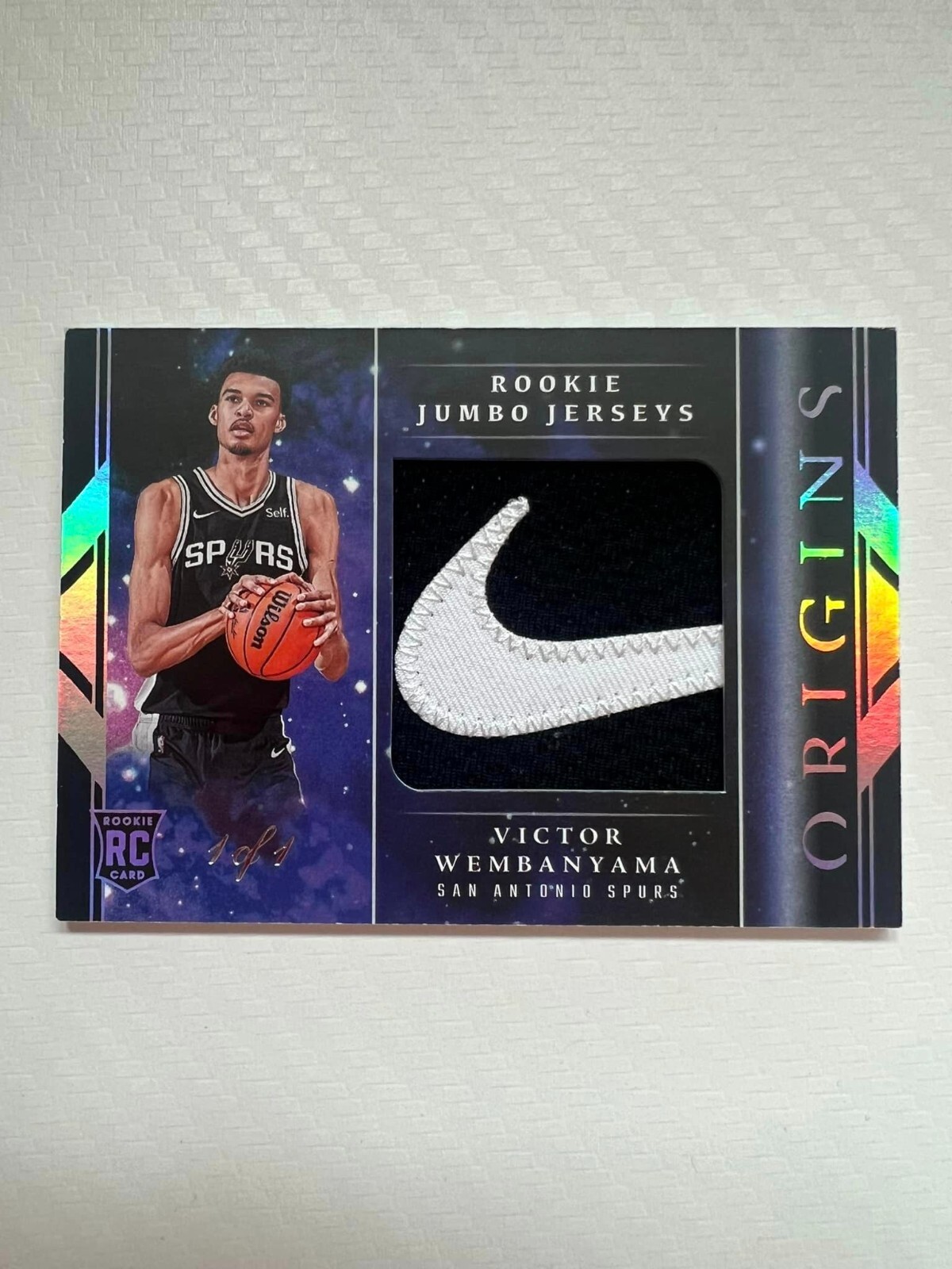 ワンオブワン　ウエンバンヤマ　ウェンバニャマ　RCカード VICTOR WEMBANYAMA ROOKIE 1/1 ONE OF ONE!! JUMBO JERSEY RC