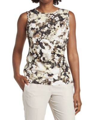 

Женский коричневый топ без рукавов с застежкой на пуговицы сзади CALVIN KLEIN