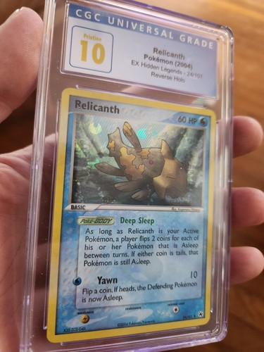 POP 1) CGC 10 PRISTINE Relicanth 24/101 Reverse Holo EX