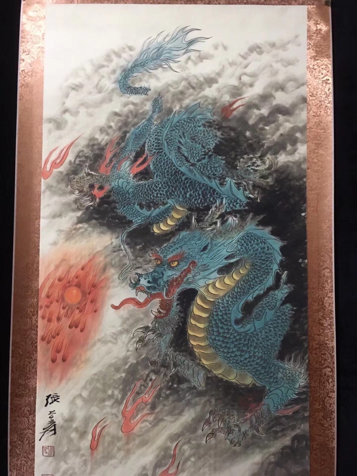 現代アート「おじぎする竜巻」（3D painting） 立体絵画「過剰発達でふらつき、おじぎする竜巻」(3D painting)