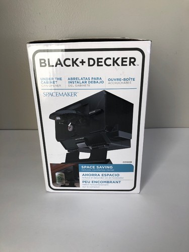 BLACK+DECKER CO100B SpaceMaker Under The Cabinet Multi-Purpose Can Opener, Black
