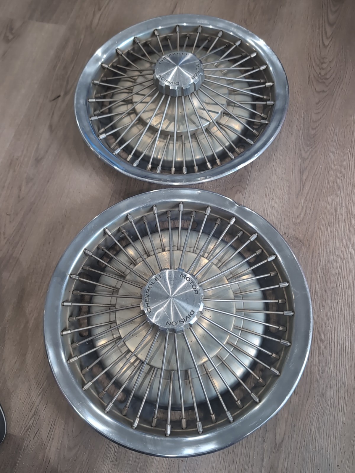 Two 1973-1976 Chevrolet Monte Carlo  15" Wire Hubcap Wheel Covers