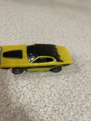 Tyco Yellow '74 Dodge Charger HO Slot Car HP 440-X2 Chassis  Excellent Shape