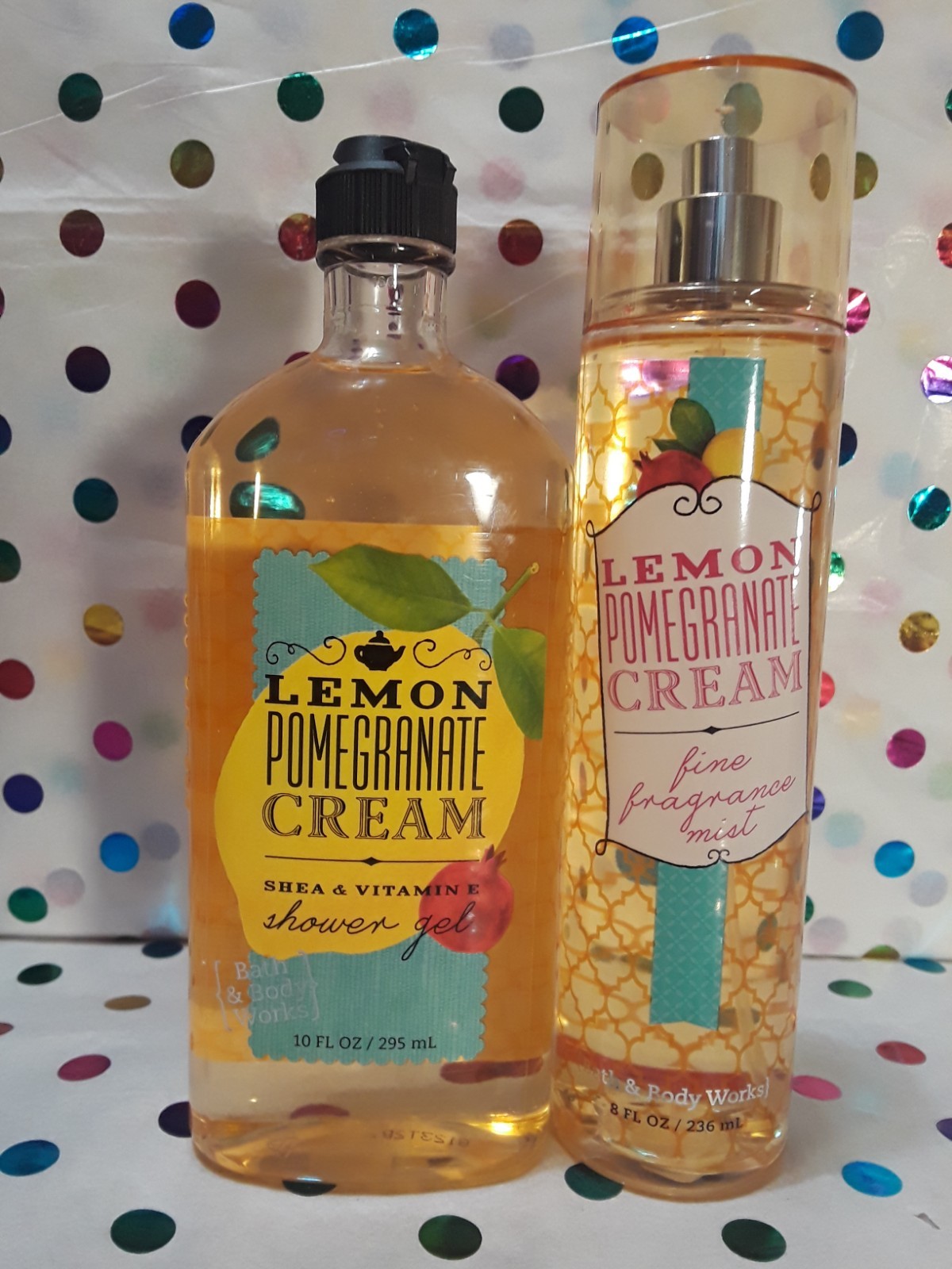 Bath Body Works LEMON POMEGRANATE CREAM Shower Gel & Fragrance Mist Body Spray