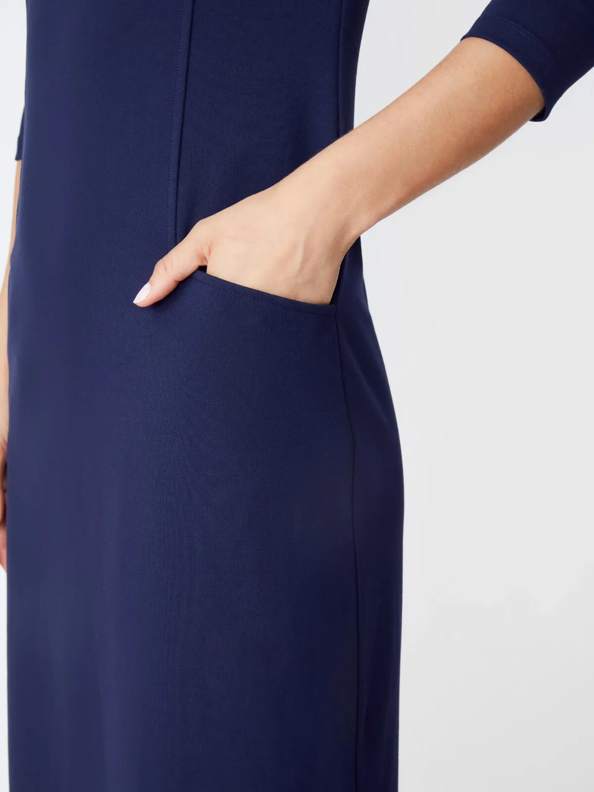 Pre-owned J. Mclaughlin Catalyst Dress In Winter Navy