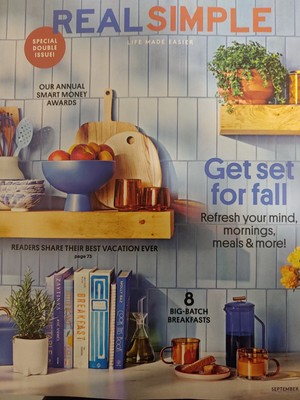 Real Simple Magazine September 2024  Get Set for Fall NEW SEALED IN BAG