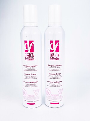 Design Freedom DF Designing Hair Mousse Volume Shine 10.5oz Lot of 2 Zotos