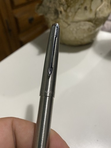 Parker 45 Cap Actuated Ballpoint Pen, Stainless Steel Flighter Model Chrome Trim