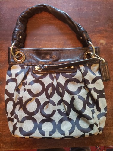 Coach L0893-13420 C Logo Signature Black Canvas Hobo Coach L0893-13420 C Logo Signature Black Canvas Hobo