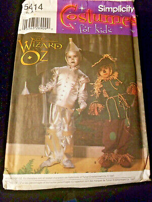 Simplicity 5414 Childs size 3-8 Wizard of OZ Woodsman, Scarecrow pattern UNCUT 