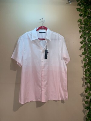 Perry Ellis Mens Short Sleeve Dip Dyed Look Shirt New With Tags 2XL