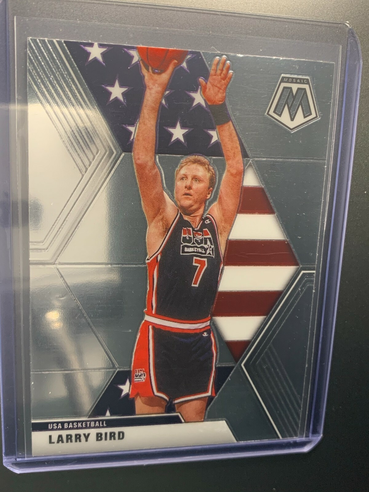 2019-29 Panini Mosaic Basketball Larry Bird USA Team Card