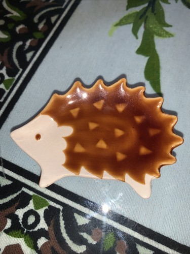 Bag / Spoon Rest Hedgehog Glazed Pottery