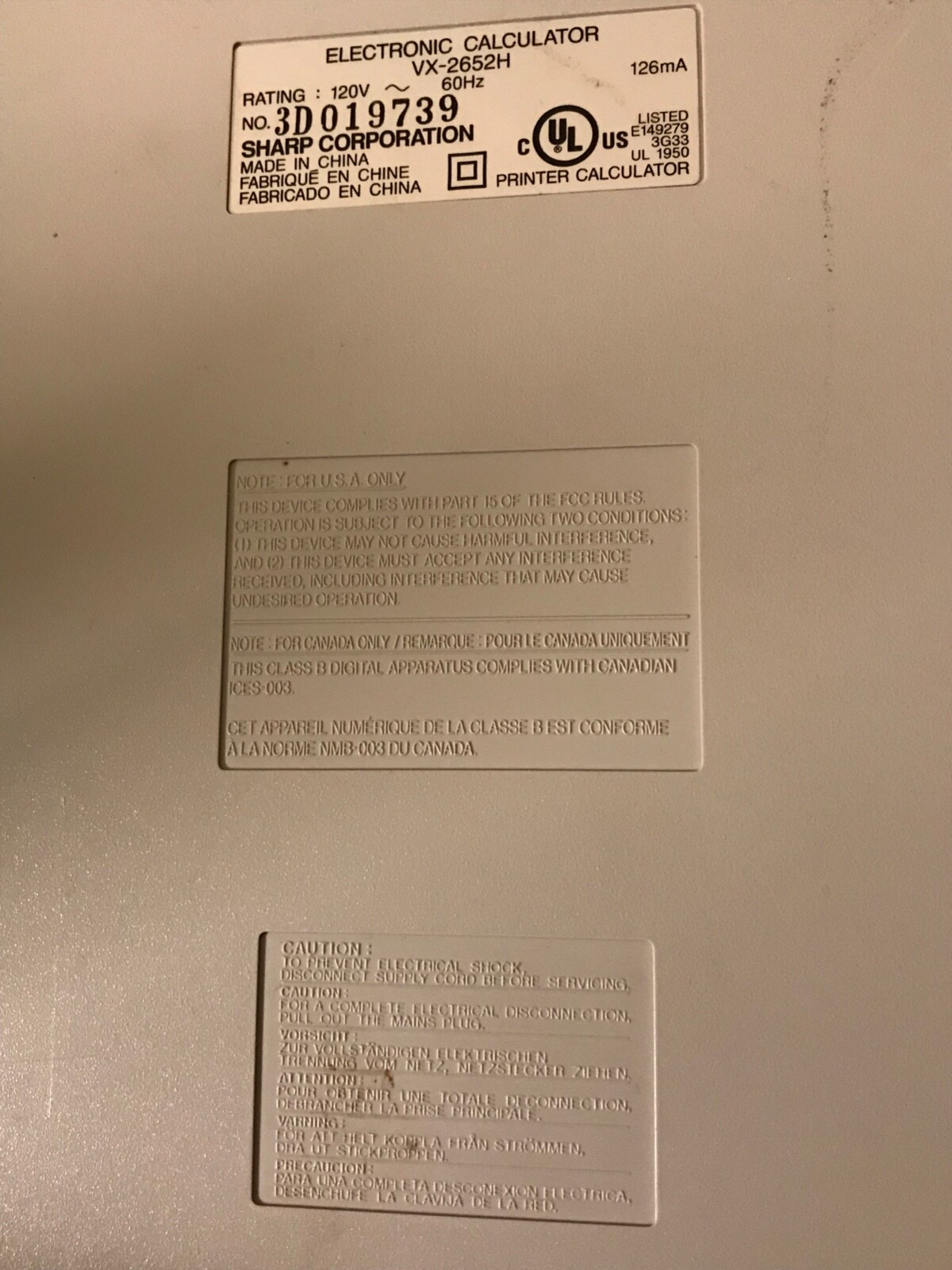 SHARP COMPET VX-2652H PRINTING CALCULATOR GOOD CONDITION +LAPTOP COOLING STAND