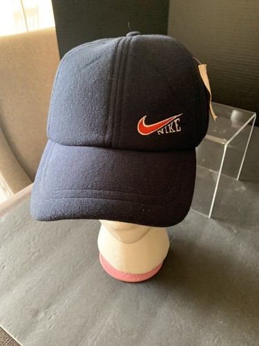 vintage Nike winter hat with ear flaps blue cotton new with tag | eBay