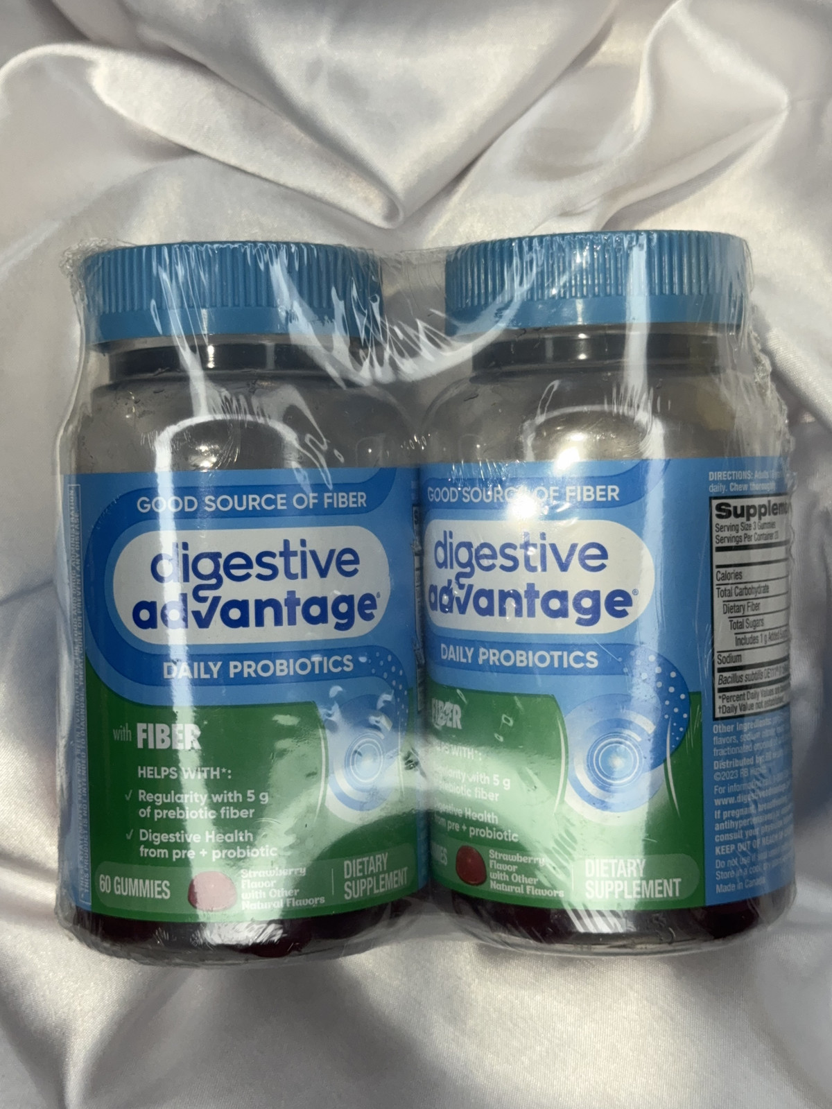 Digestive Advantage Prebiotic Fiber Supplement (60 Count x2 Pack) EXP:01/27
