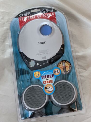 COBY Personal CD Player Headphones Mini Speakers CX-CD1112 NEW