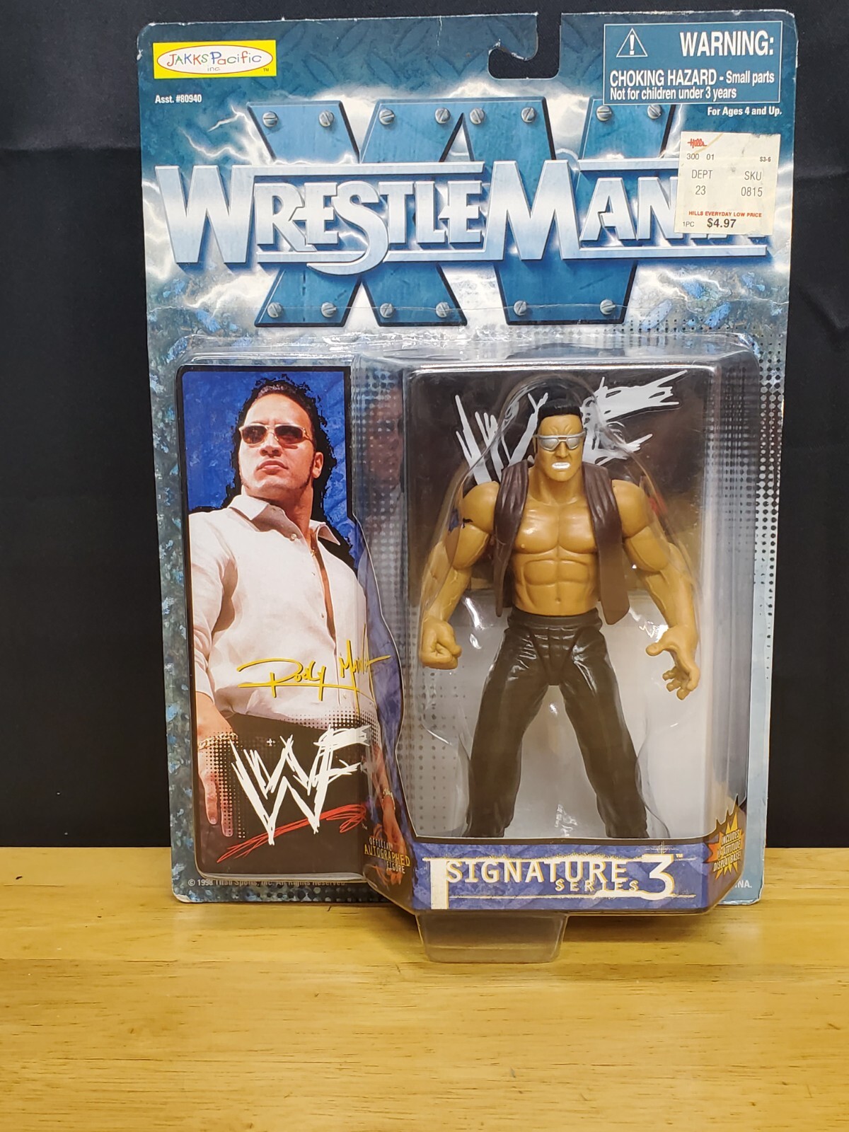 NEW WWE WWF Wrestlemania XV The Rock Signature Series 3 1998