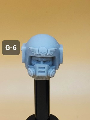 3d ResinMagic's G-6 Guard Helm for  7'' Darktide Warhammer 40k Space Marine