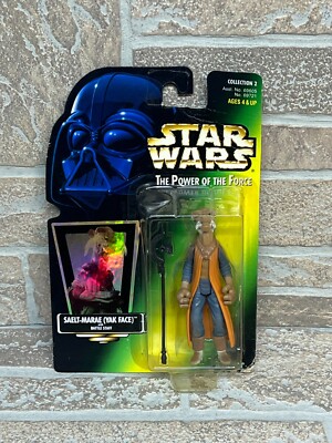 Star Wars 1997 Yak Face Saelt Marae POTF Green Holo Collection Vintage Lot NEW