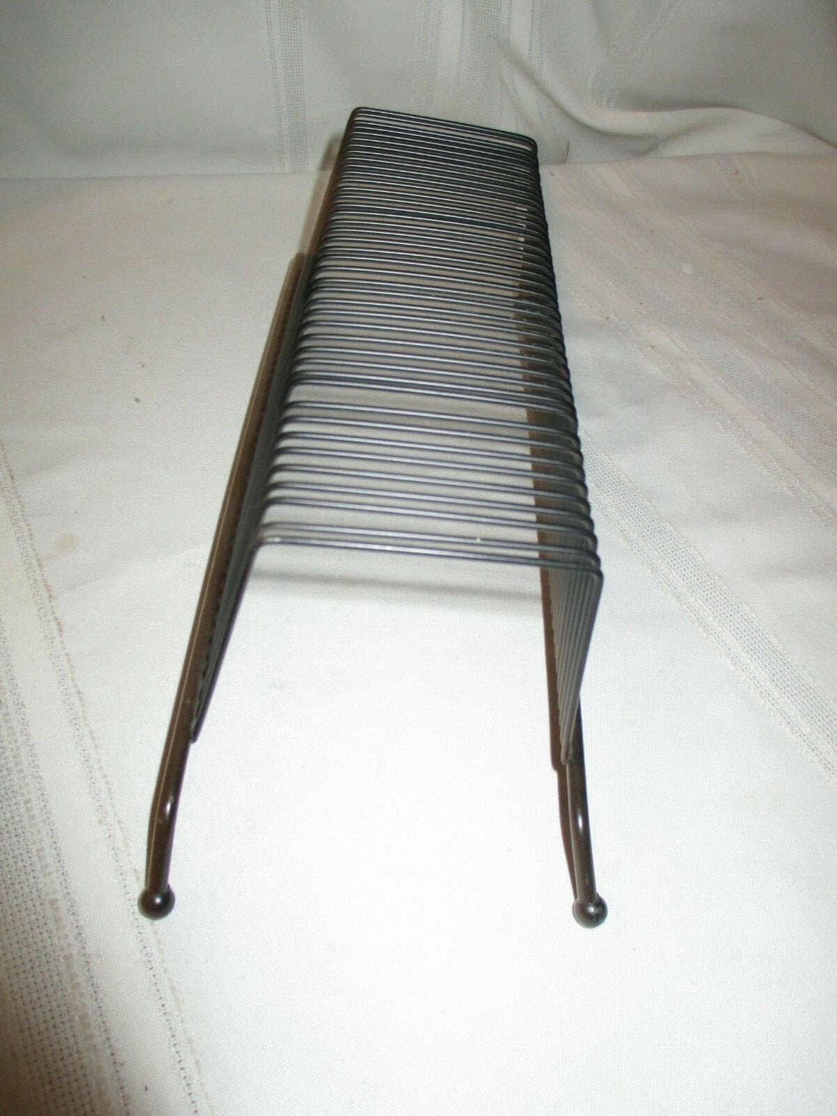 Vintage 40 Slot 45 rpm LP ALBUM Record Holder Rack Stand Black Metal