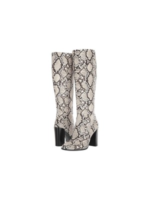 

KENNETH COLE NEW YORK Женские бежевые ботинки с принтом под змеиную кожу Justin Block Heel Boots, Бежевый, KL05629EE