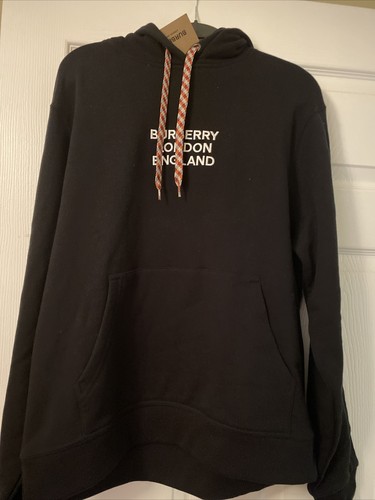 Burberry Unsex Black Logo Hoodie Size Medium $650+Tax | eBay