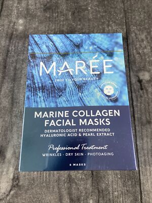 MAREE Collagen Facial Masks With Natural Pearl Extract 6 pack