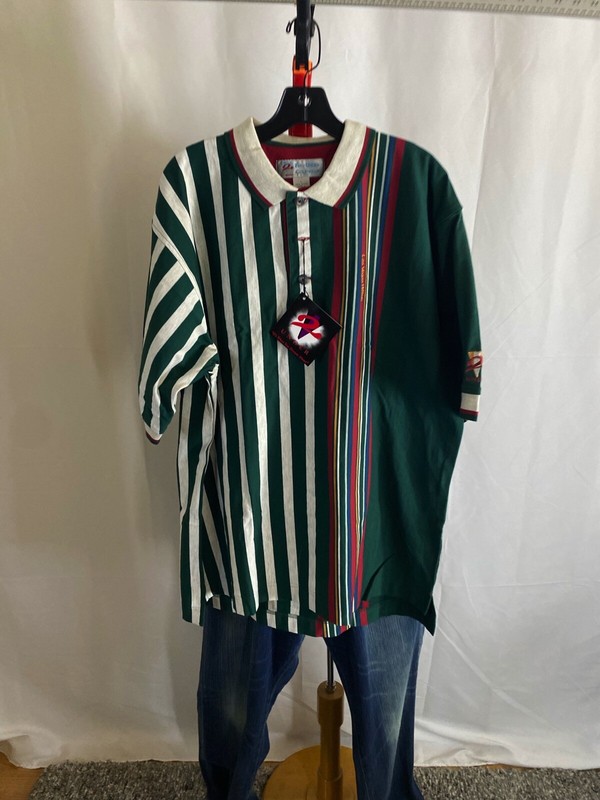19種セット VTG 1990's Two Under Las Vegas Hilton Stripe POLO SHIRT Large L