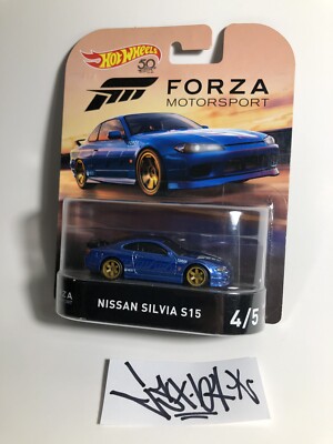   Hot Wheels Premium Pop Culture Forza Motorsport Blue Nissan Silvia S15  