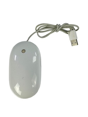 Genuine Apple A1152 USB Wired Mac White Optical Mouse , Tested Working
