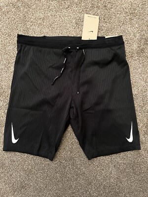 Nike Dri-Fit ADV 1/2 Length Running Tights Men's  (DM4622010) NWT Black Ribbed