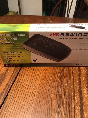 Kinyo VHS Video Tape Rewinder UV-520 Auto Stop Eject VCR Brand New NIB GR10