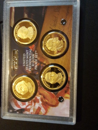 2007 S Presidential Dollar Proof Set U.S. Mint Box and COA 4 Dollars
