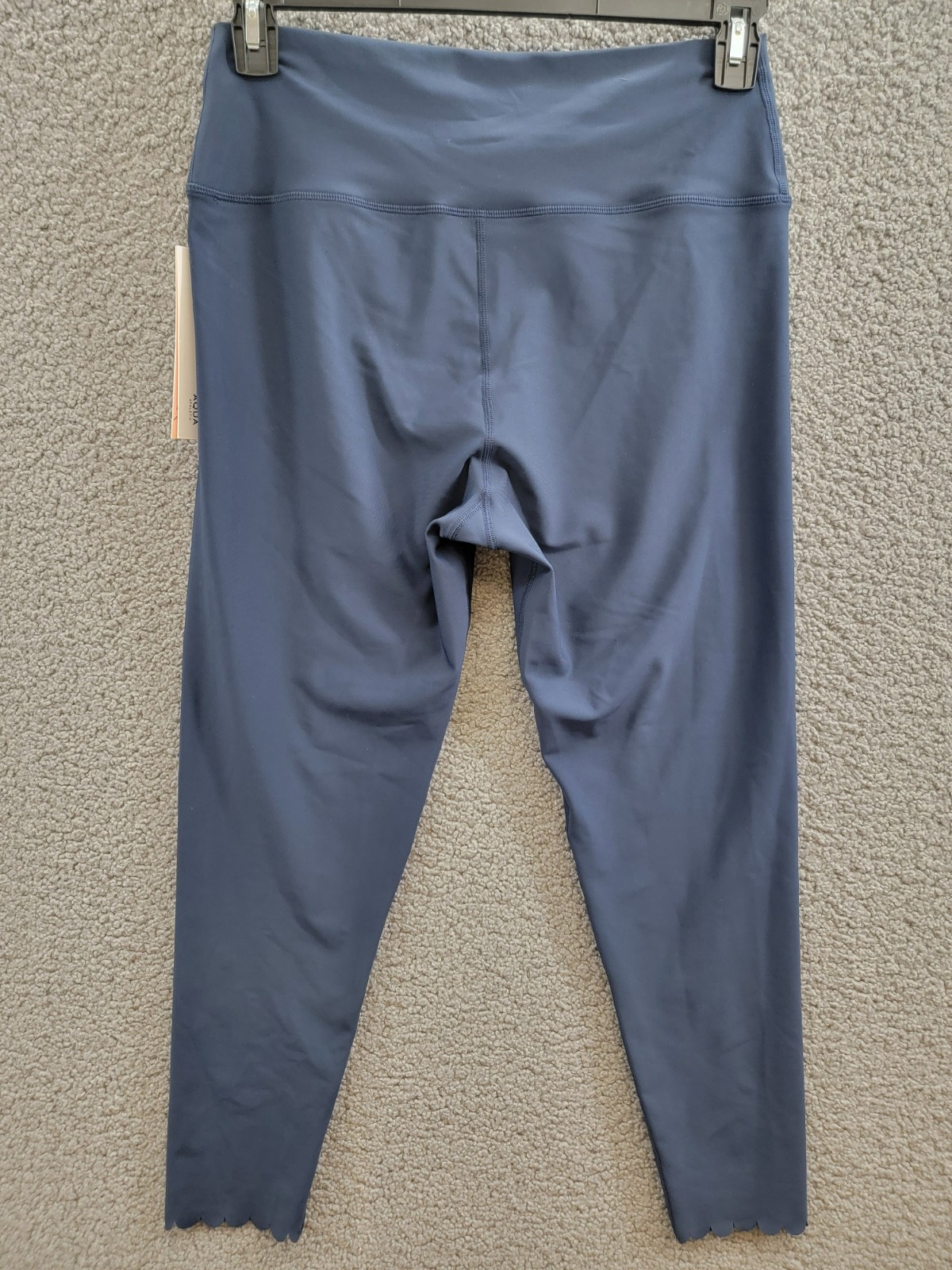 AQUA Athletic Scalloped Hem Leggings Women's XL Myth Elastic Waist Pull On - Picture 12 of 21