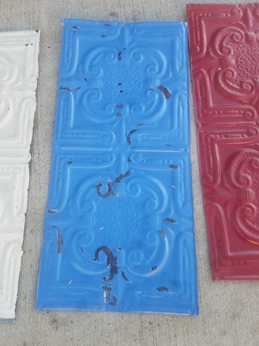 24x12inches  Vintage Ceiling Tins Lot of 3