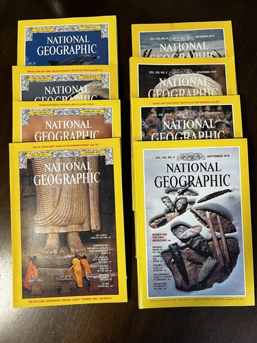ナショナルジオグラフィックwedgeDAYS 8) 1979 National Geographic Magazine Jan,Feb,Mar,Apr,Sept