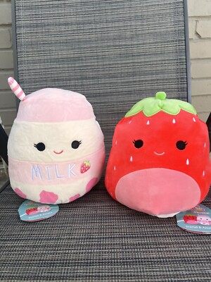Squishmallows Scarlet Amelie Flip A Mallows 8  Strawberry Milk BNWT