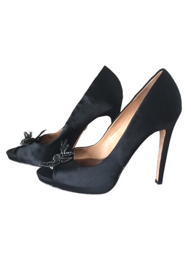 badgley mischka black evening shoes