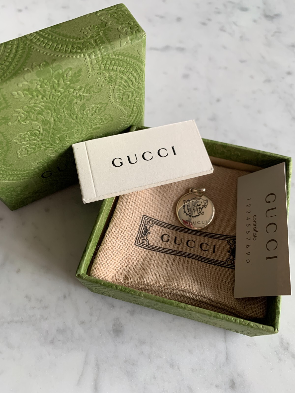 GUCCI Necklace BLIND FOR LOVE Tiger Head Motif Pendant