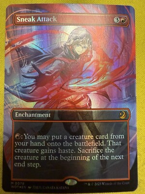 MTG Sneak Attack Anime Borderless Wilds of Eldraine: Enchanting Tales Foil NM