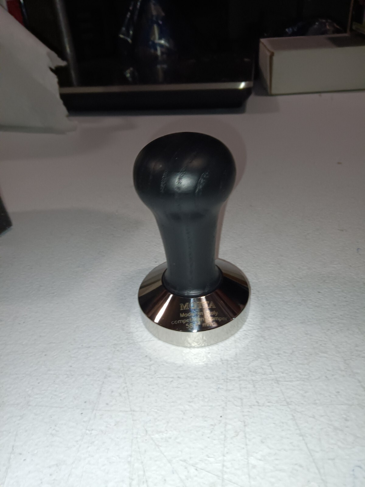 Metallurgica Motta Black Beechwood Competition Tamper 58.4 mm Metallurgica Motta Black Beechwood Competition Tamper 58.4 mm
