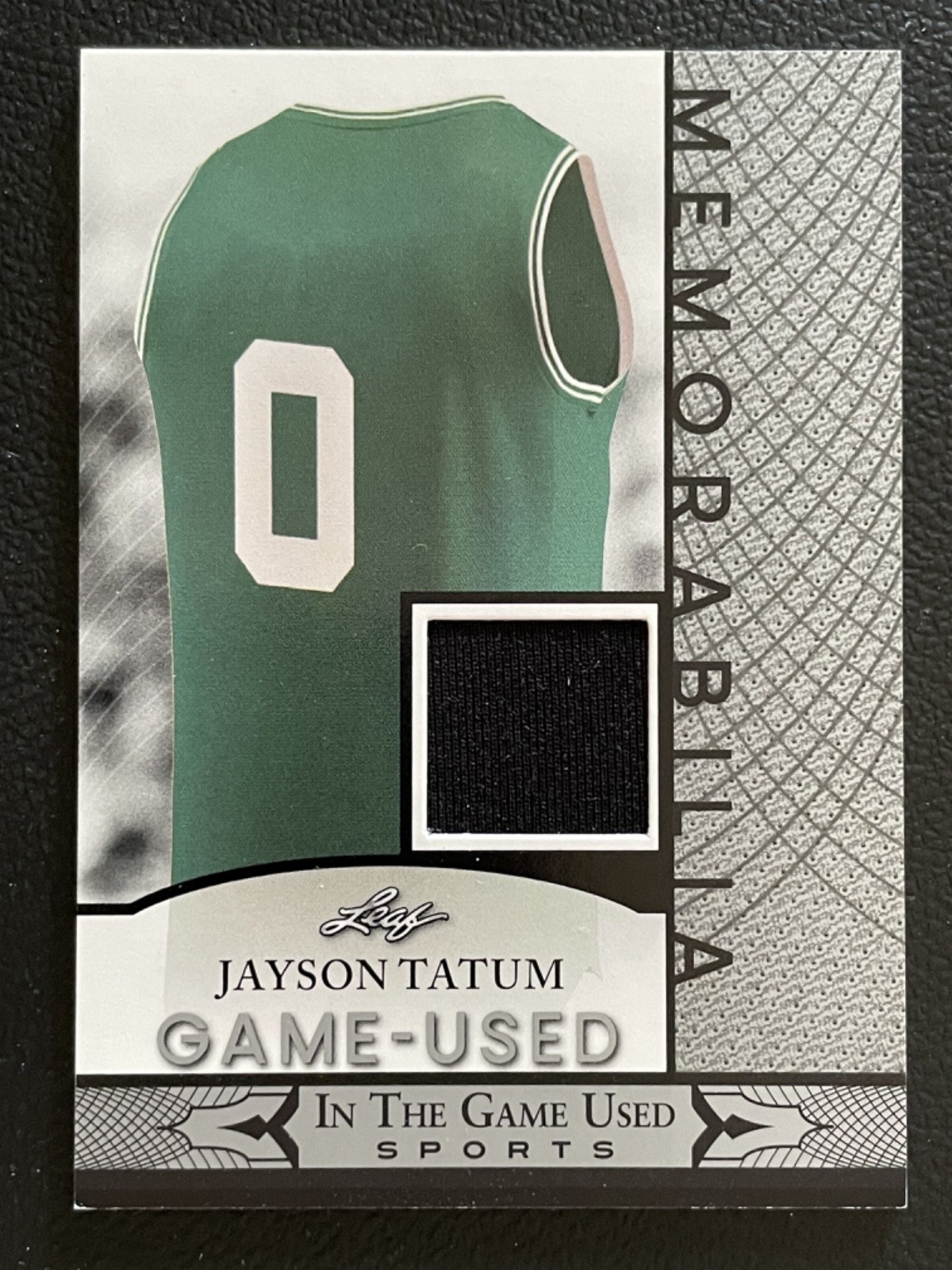 2024 Leaf In The Game Used Memorabilia Silver Jayson Tatum Jersey