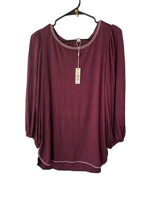 NWT Max Studio Womens Berry Top Orig $68 Medium