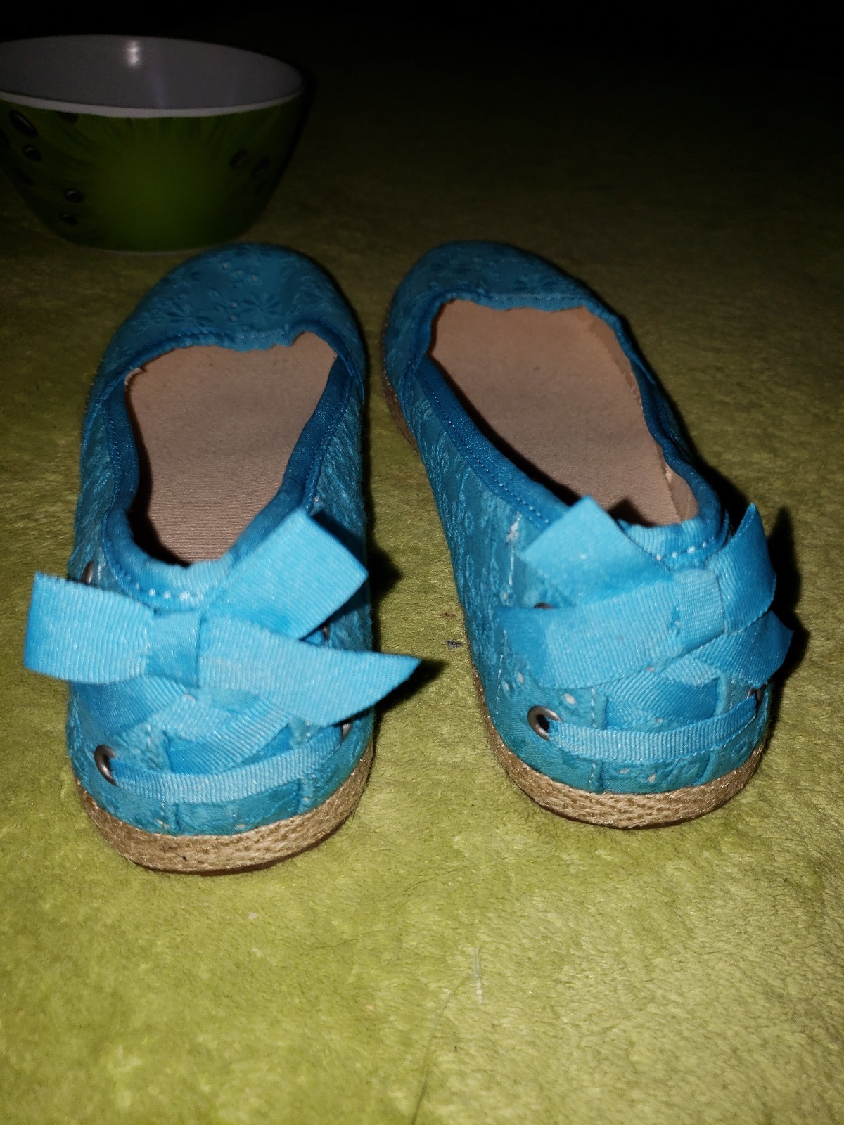 ugg size 4  teal loafers slip on shoes nwot  eyelet style