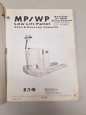 Manuals & Books - Yale Forklift Parts Manual