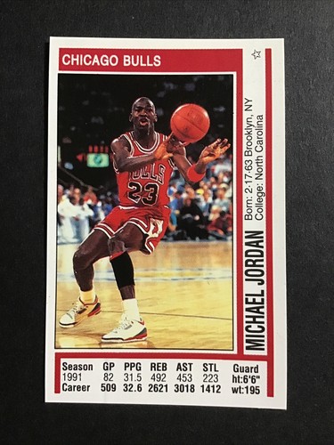 1991-92 Panini Stickers #116 Michael Jordan - MINI - NM-MINT