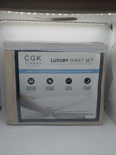 CGK Unlimited California King -Bed Sheet Set - 6 Piece, Tan