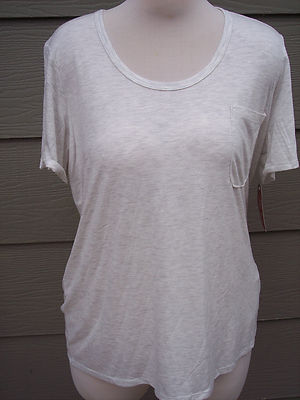 Faded Glory Tee Shirt Sz XXL 2XL 20 Women Heather Gray Slub Rayon TShirt Top NEW