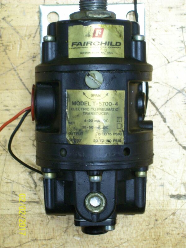 FAIRCHILD T-5700-4 ELECTRIC to PNEUMATIC TRANSDUCER *FREE SHIPPING*